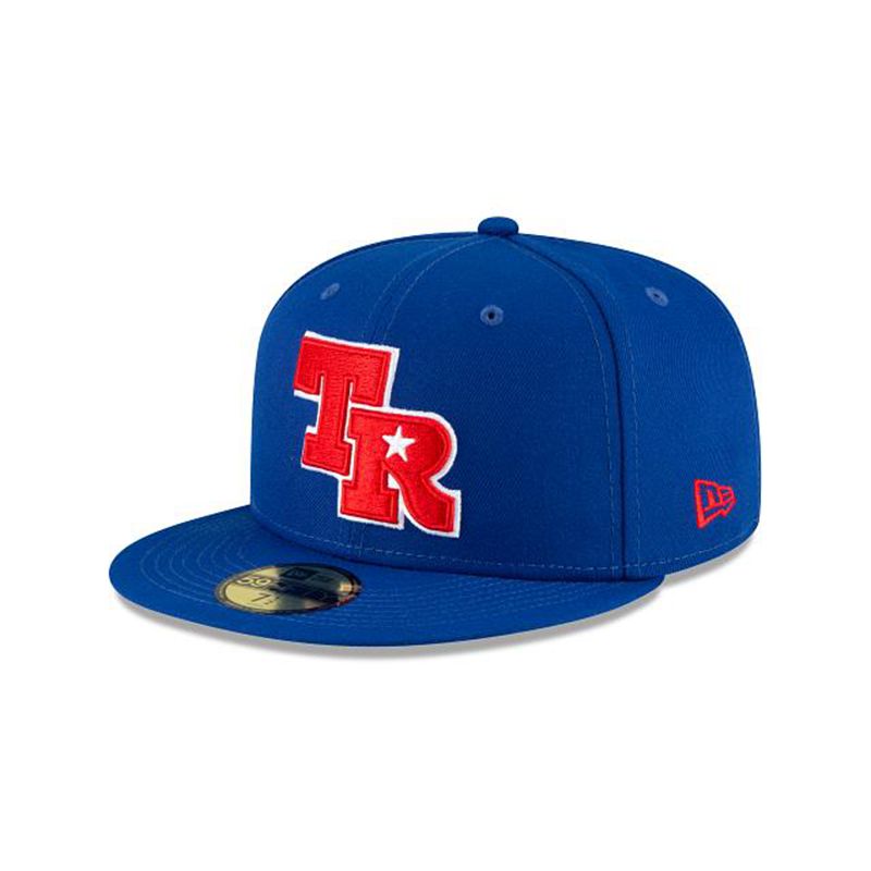 MLB Texas Rangers Ligature 59Fifty Fitted (VBH9183) - Blue New Era Caps